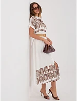 Šaty IR SK 2689 2.87 bielo-hnedé