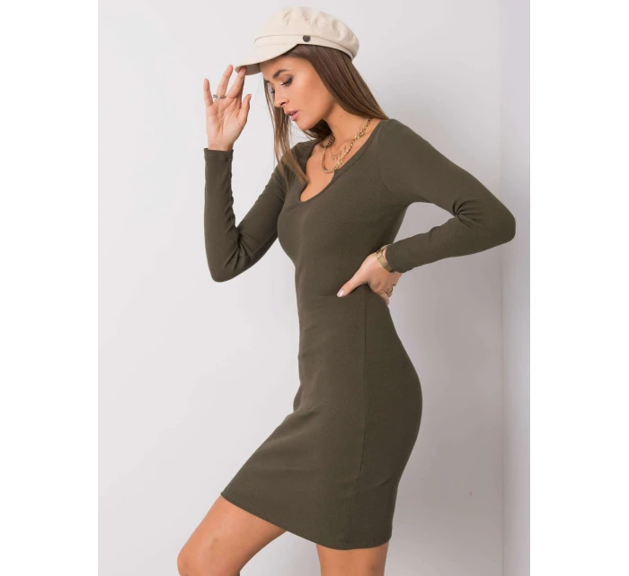Šaty RV SK model 16311242 khaki - FPrice Šaty RV SK model 16311242 khaki - FPrice