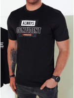 Pánske tričko s potlačou čierne Dstreet RX5407