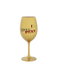 SPOLUPIČKY – zlatá pohár na víno 350 ml