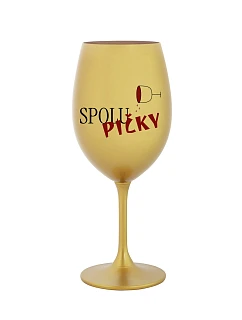 SPOLUPIČKY – zlatá pohár na víno 350 ml