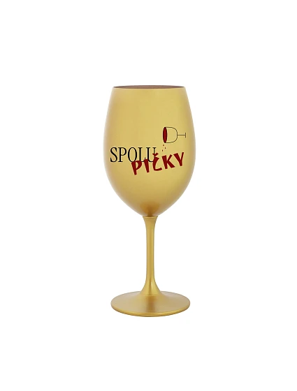SPOLUPIČKY – zlatá pohár na víno 350 ml