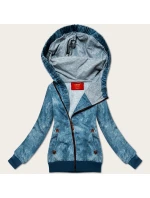 Dámska mikina s asymetrickým zipsom LHD svetlo modrá (AMG-61)