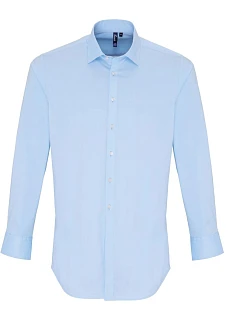 PR 244 Popelínová elastická košile s dl. rukávem model 22477596 pale blue - Premier