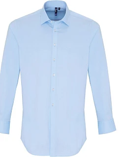 PR 244 Popelínová elastická košile s dl. rukávem model 22477596 pale blue - Premier