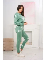 Sada s potlačou pištole tmavo mätová