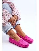 Damskie Zamszowe Mokasyny Różowe Lenvie