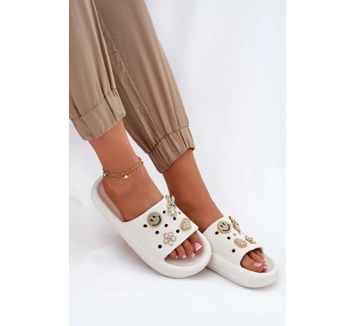 Dámské Pěnové Pantofle S  Bílé model 21697203 - VINCEZA