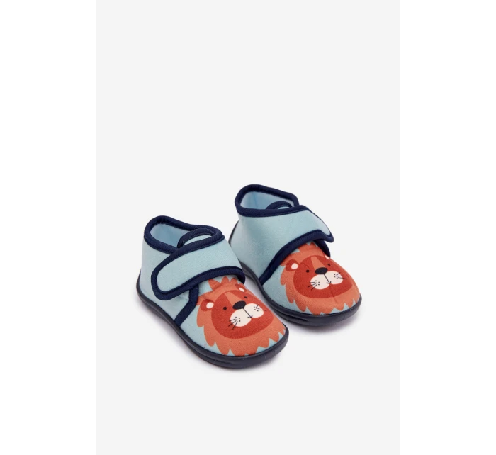 Dětské pantofle na suchý zip modré model 21794083 - Boto Dětské pantofle na suchý zip modré model 21794083 - Boto