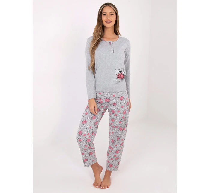 Pyžamo DU PI FP 006.02 sivé