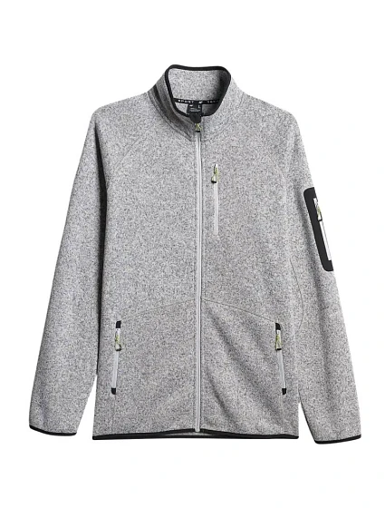 Pánský fleece light grey melange WSS26TFLE 27M model 22088194 - 4F Pánský fleece light grey melange WSS26TFLE 27M model 22088194 - 4F