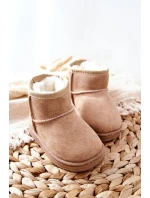 Dětské Teplé Sněhule Semišové béžové model 21598049 - Boto Dětské Teplé Sněhule Semišové béžové model 21598049 - Boto