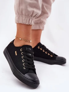 Dámske plátenné tenisky Big Star - čierne