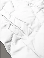 Dámska bunda bez rukávov s kožušinou na kapucni J Style white (16M9172-281) Dámska bunda bez rukávov s kožušinou na kapucni J Style white (16M9172-281)