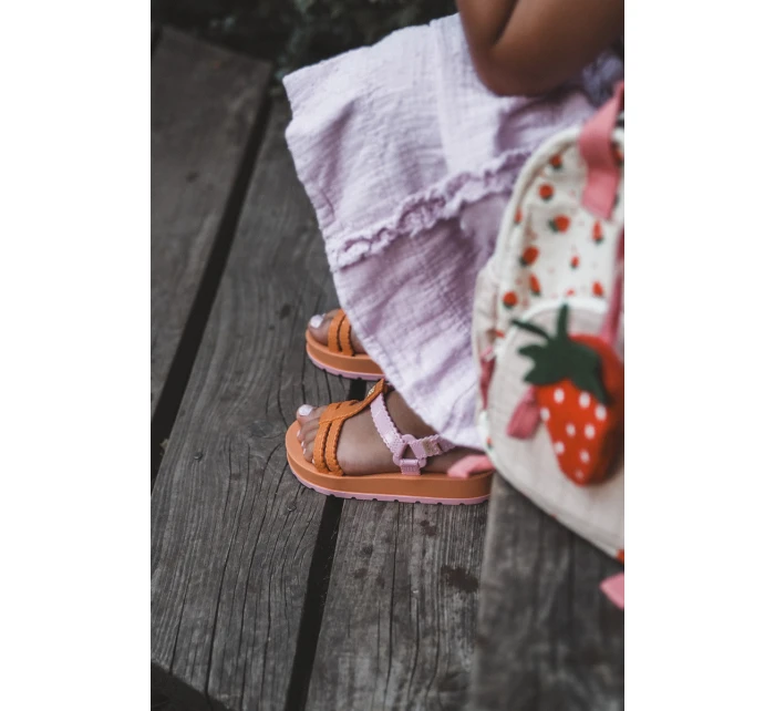 Dziecięce Pachnące Sandałki Na Rzep ZAXY LL385026 Pomarańczowe