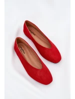 Klasické Baletky Z Eko Semiše Červené model 21687300 - Boto