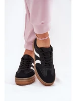 Sneakersy Damskie Na Platformie Czarne Tolianna