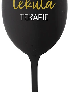 Daddy's Liquid Therapy - čierny pohár na víno 350 ml