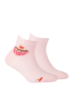 TENKÉ PONOŽKY FARBA 2-6 ROKOV DIEVČATÁ PERLEŤOVÁ RUŽOVÁ 21-23