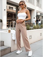 Dámske nohavice so širokými nohavicami RITES beige FashionStreet UY2007