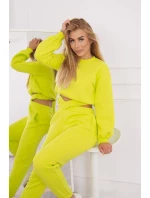 Zateplená souprava s krátkou mikinou pistácie Zateplená souprava s krátkou mikinou pistácie