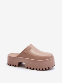 Damskie Klapki Na Masywnej Podeszwie Big Star NN274016 Beżowe