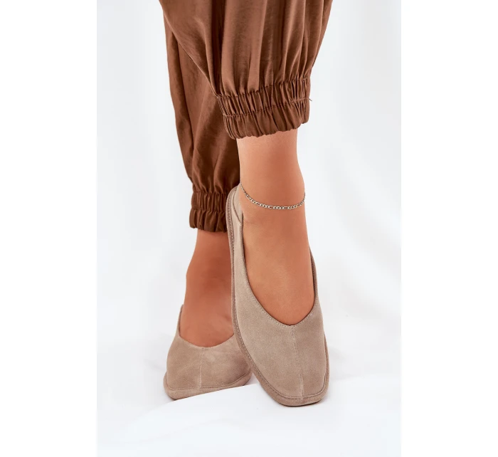 Semišové Dámské Baletky Big Star model 21690762 Béžové - Big Star Shoes