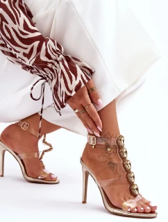 Vysoké sandále s prackami D&A Gold