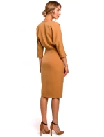 Šaty s netopýřími rukávy model 20910691 zelené - Moe Šaty s netopýřími rukávy model 20910691 zelené - Moe