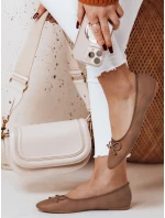 Dámské baleríny na plochém podpatku khaki Dstreet model 21983674 - FashionStreet