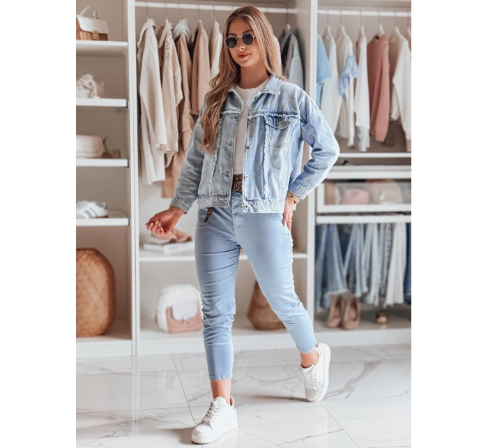 Dámské kalhoty s páskem modré Dstreet model 21987153 - FashionStreet