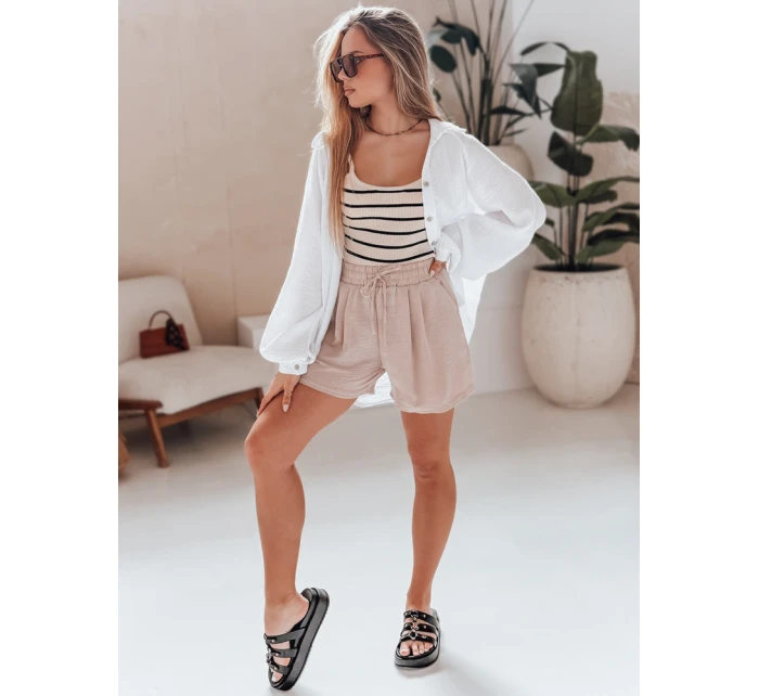 Dámske šortky RELAX TIME beige FashionStreet SY0458