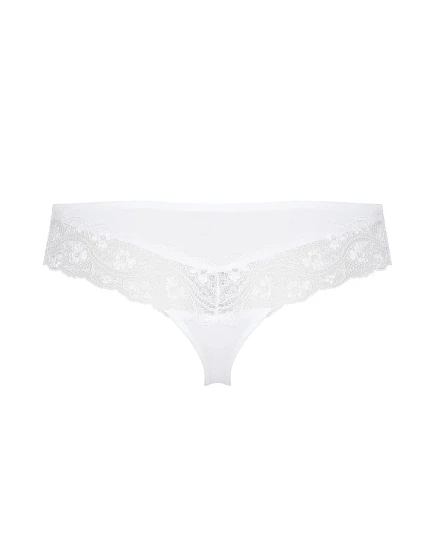 Dámská tanga Lovely Micro Brazilian String bílá - TRIUMPH