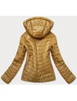 Žltá prešívaná obojstranná dámska bunda (RQW-6844)