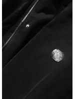 Čierna obojstranná dámska zimná bunda (m-210a5)