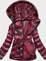 Dámska krátka zimná bunda cherry (23066-7)