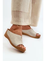 Pohodlné Dámské Sandály Na  Béžové model 21665731 - Inblu