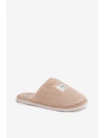 Obuwie Domowe Kapcie Damskie Futrzane Beżowe Maelis
