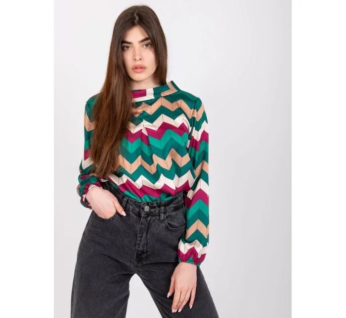 Blúzka DHJ BZ 12311.49P tmavo zelená