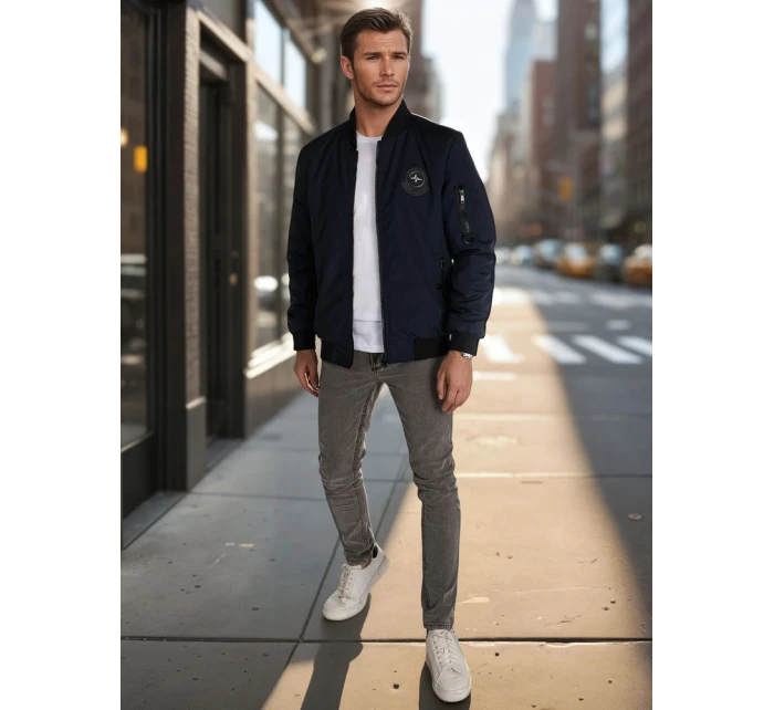 Pánská přechodná bunda bomber modrá Dstreet model 21986355 - FashionStreet