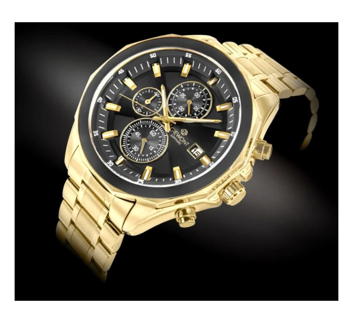 Pánské hodinky Chronograph Sapphire Gold Black model 21807495 - Giewont Pánské hodinky Chronograph Sapphire Gold Black model 21807495 - Giewont