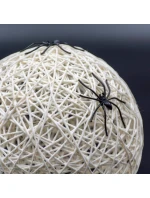 DEKORATÍVNA GUĽOVÁ LED PAVÚK LAMPA 15CM HALLOWEEN BIELA DEKORATÍVNA GUĽOVÁ LED PAVÚK LAMPA 15CM HALLOWEEN BIELA