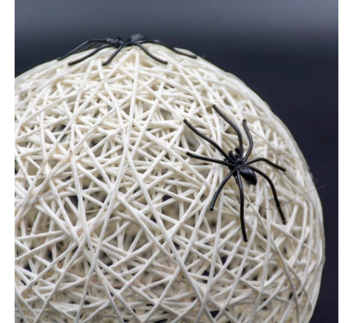 DEKORATÍVNA GUĽOVÁ LED PAVÚK LAMPA 15CM HALLOWEEN BIELA DEKORATÍVNA GUĽOVÁ LED PAVÚK LAMPA 15CM HALLOWEEN BIELA