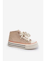 Dámské tenisky na platformě béžové model 21652307 - Boto Dámské tenisky na platformě béžové model 21652307 - Boto