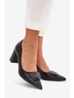Dámské lodičky na klínku černé model 21908478 - SWEET SHOES