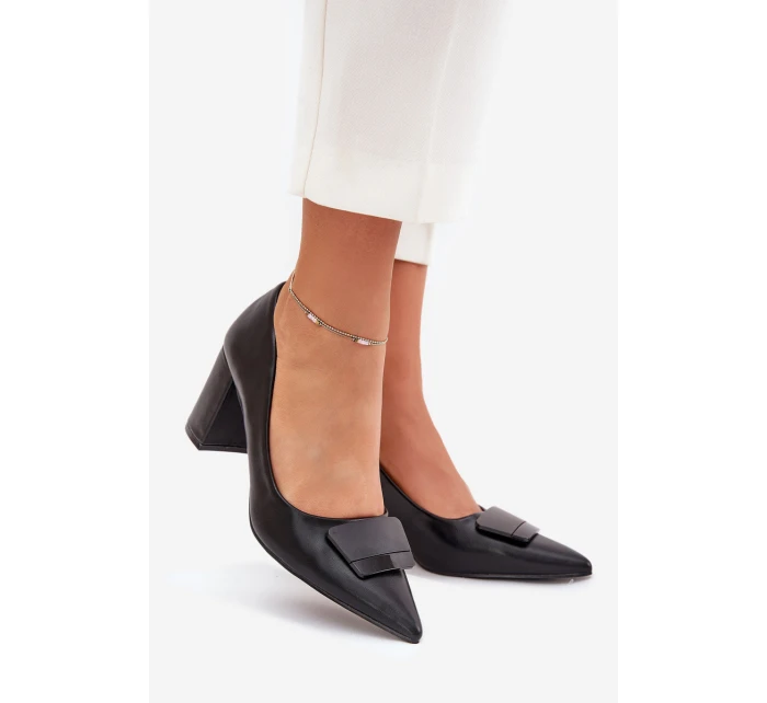 Dámské lodičky na klínku černé model 21908478 - SWEET SHOES