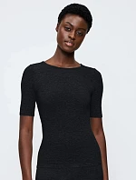 Dámske tričko Beauty Layers SSL Top Wool - BLACK - black 0004 - TRIUMPH