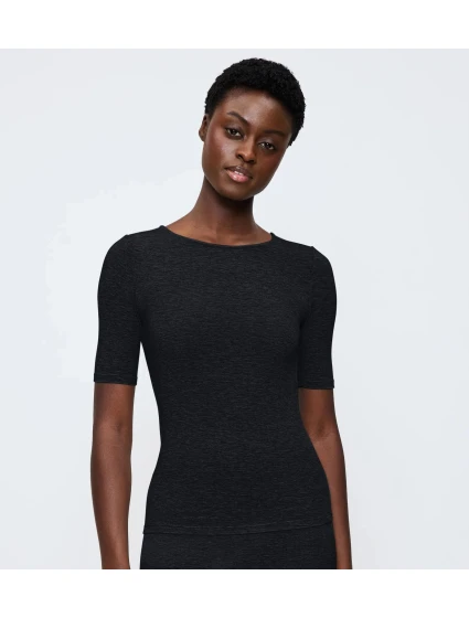 Dámske tričko Beauty Layers SSL Top Wool - BLACK - black 0004 - TRIUMPH