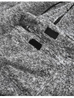 Čierna melanžová plyšová dámska mikina (HH008)