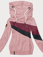 Dámska mikina s kapucňou špinavo ružová (2301)